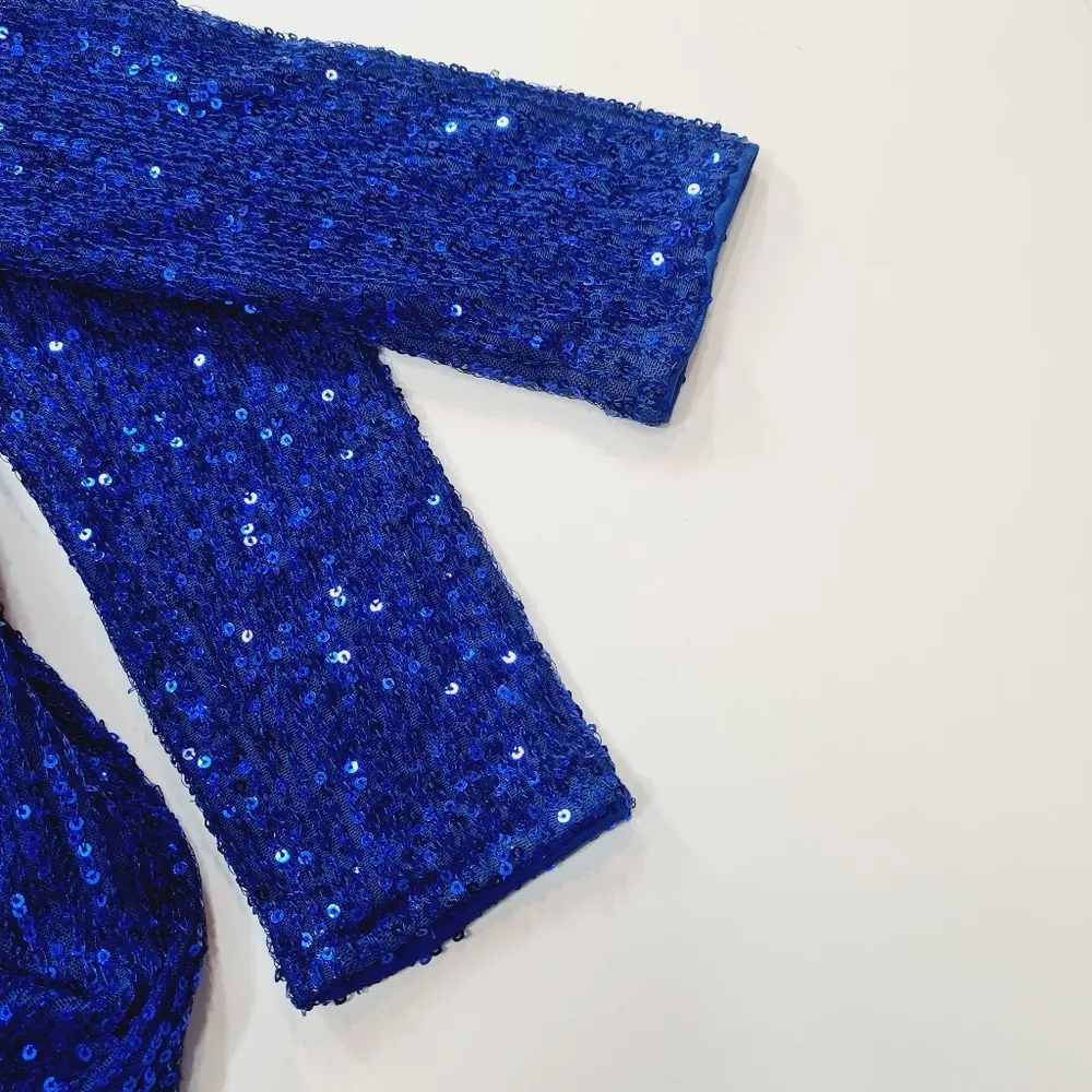 Superdown Bella Open Back Dress in Royal Blue - Image 6