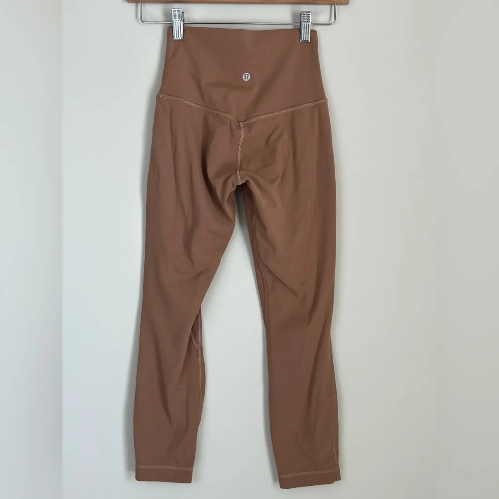 Lululemon Align Crop 23 inch Leggings Yoga Size‎ 2 Nude Tan - Image 5