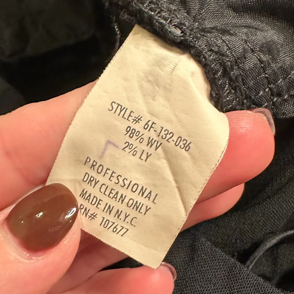 Alice + Olivia Black Leather Trim Pants Size 4 - Image 4