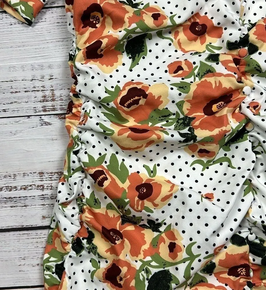 NWT Lavish Alice floral ruched minidress size 14 - Image 3