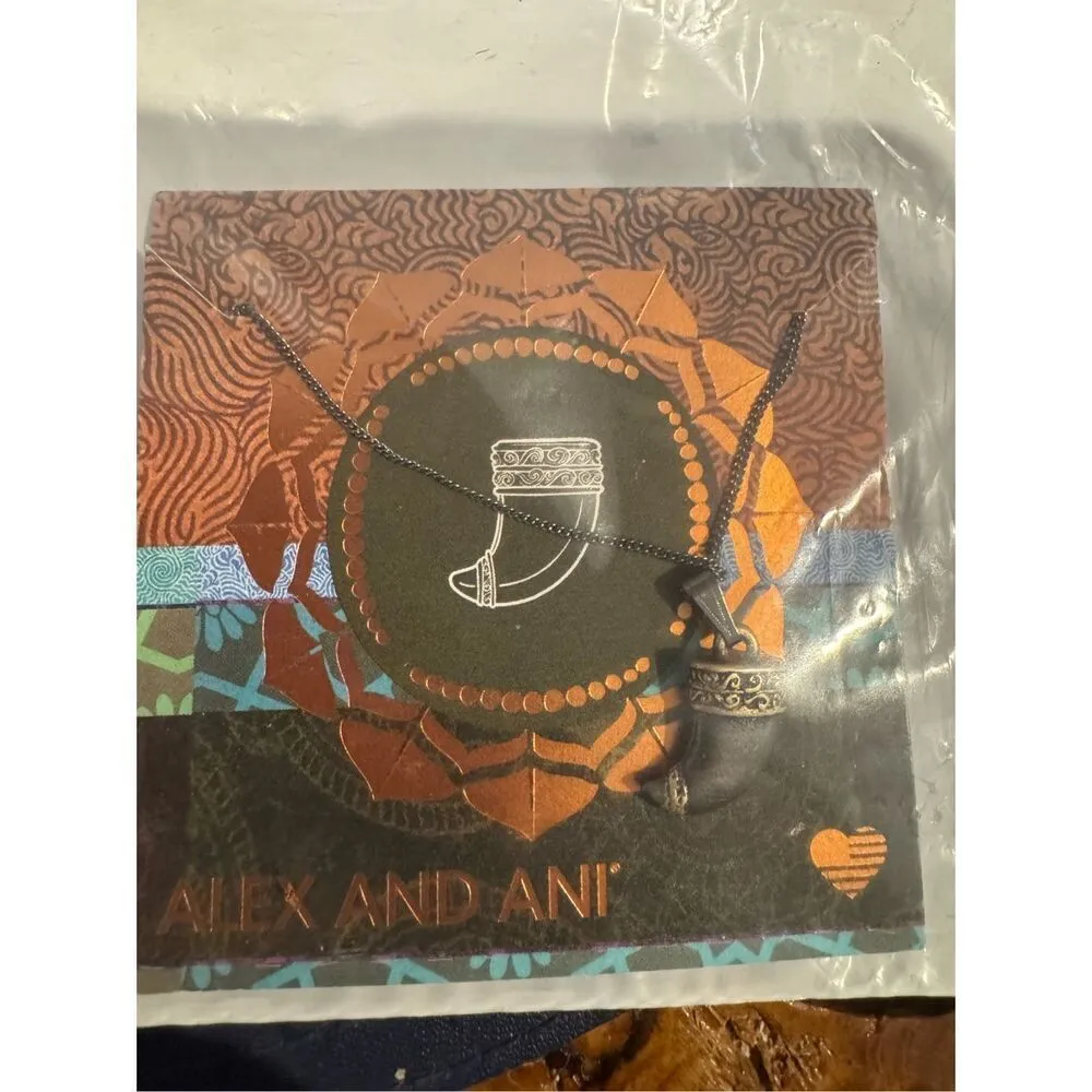 Alex and Ani Tigers Claw 18inch adjustable necklace two tone new - Image 3