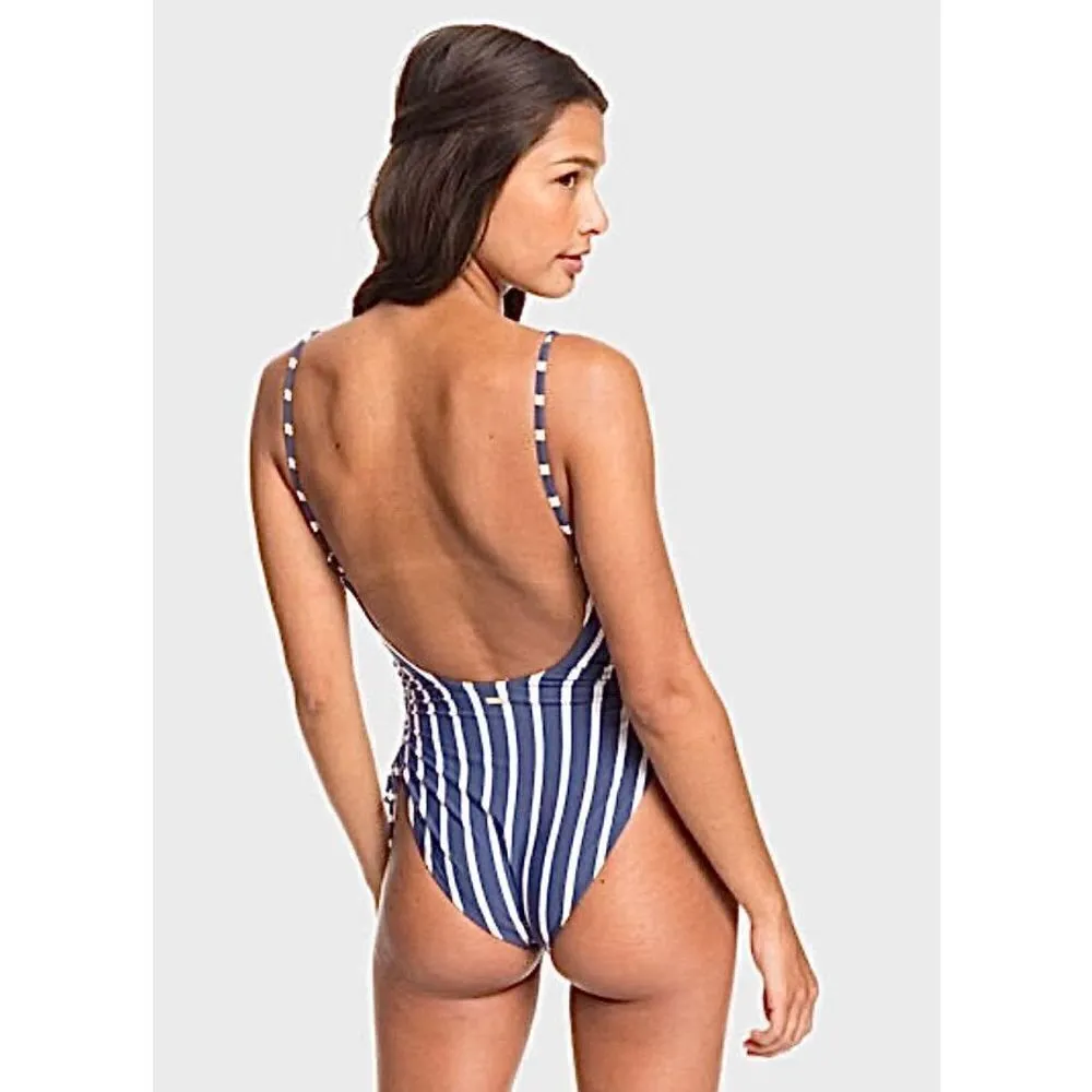 New. Roxy stripe v-neck swimsuit. XS. Retails $89 - Image 4