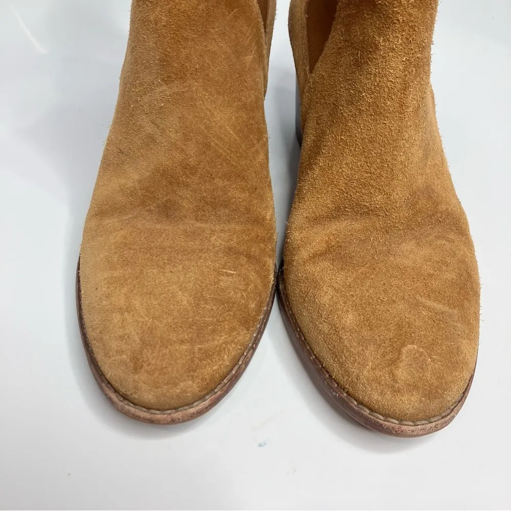 Madewell the Regan Boots pull on suede cognac size 8 - Image 4