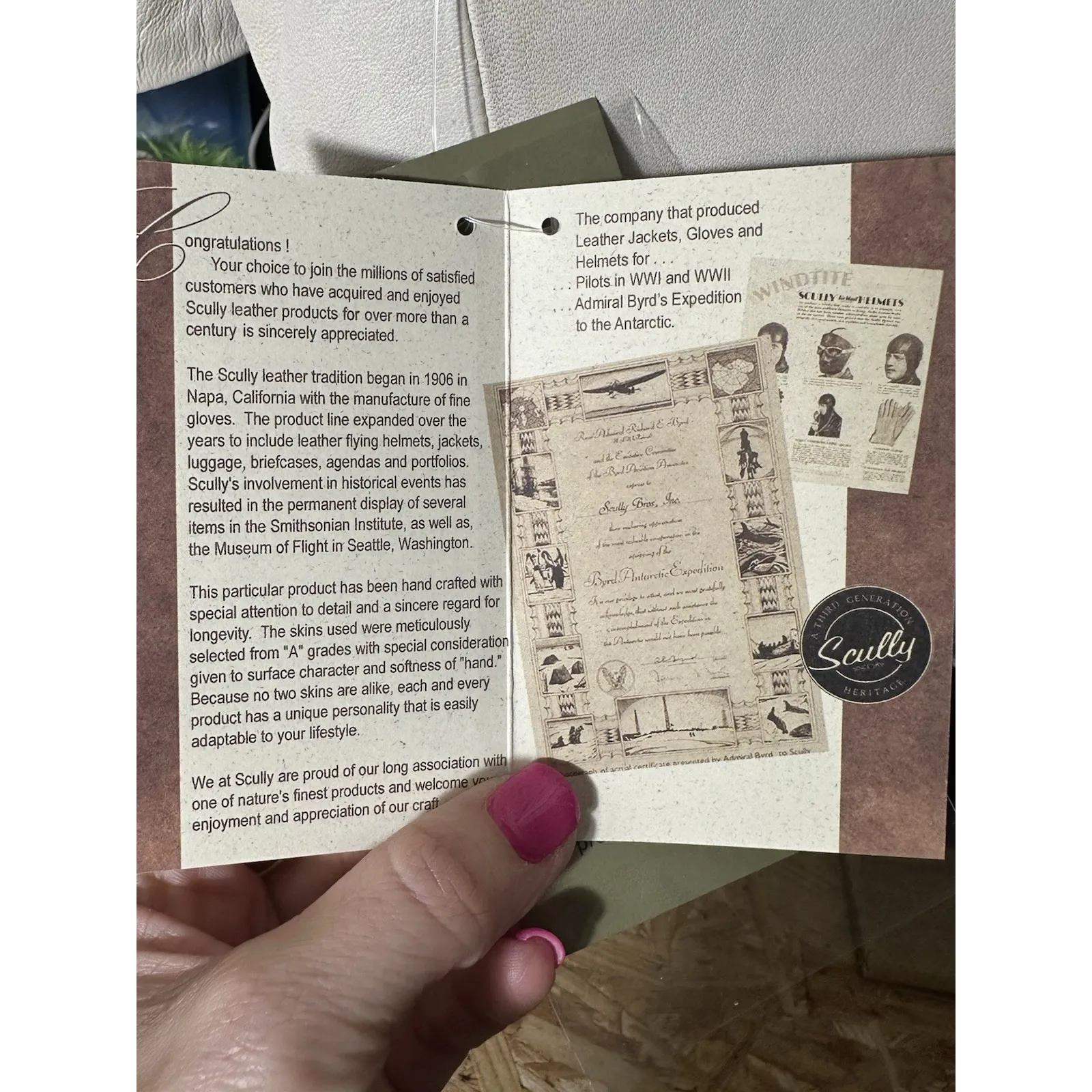 NWT Scully Beige 100% Leather Zip Front Stand Up Collar‎ Jacket Medium #WX13 - Image 9