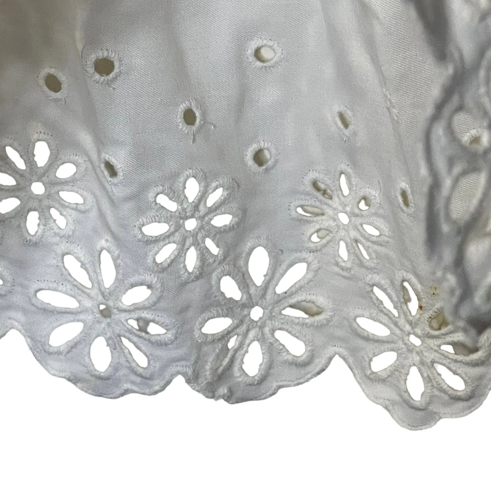 Daniel Cremieux Blouse Top Size Small White With Floral Lace Rayon Womens - Image 6