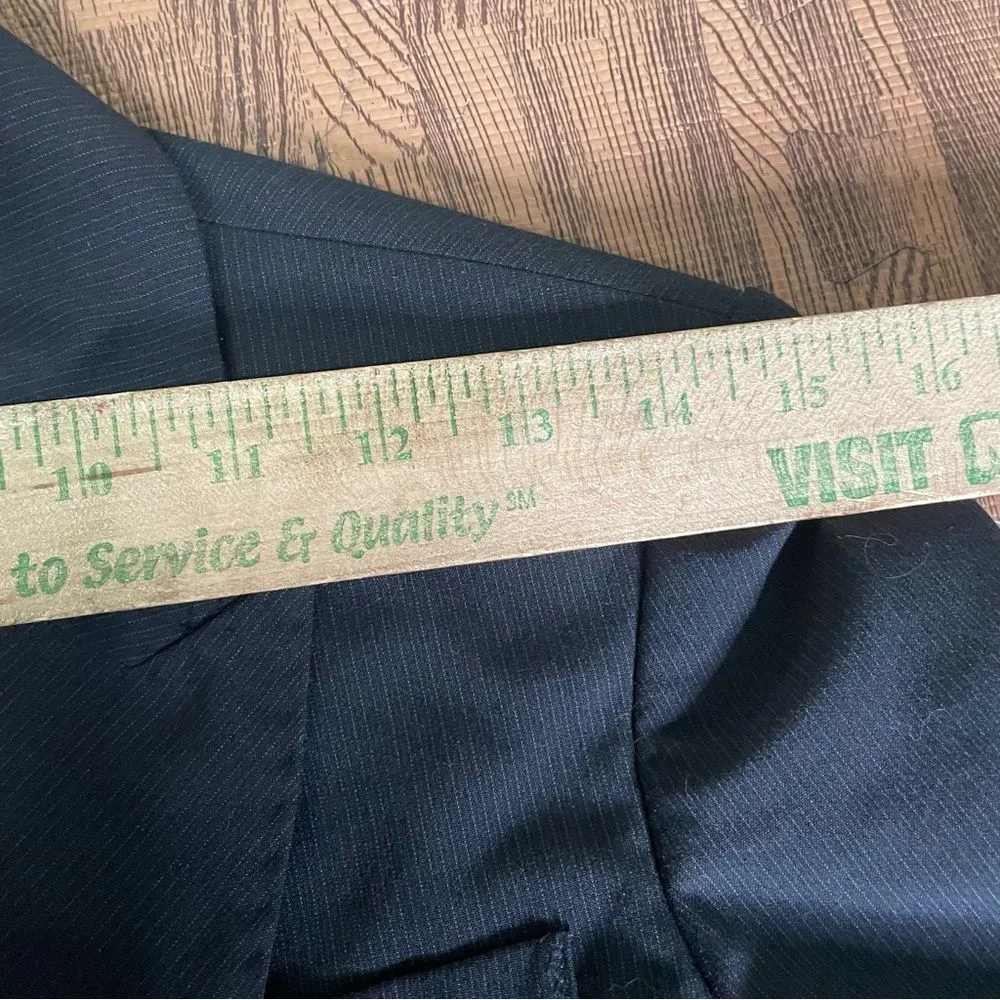 3.1 PHILLIP‎ LIM Navy Blue One Button Peak Lapel Blazer Womens Size 2 - Image 7