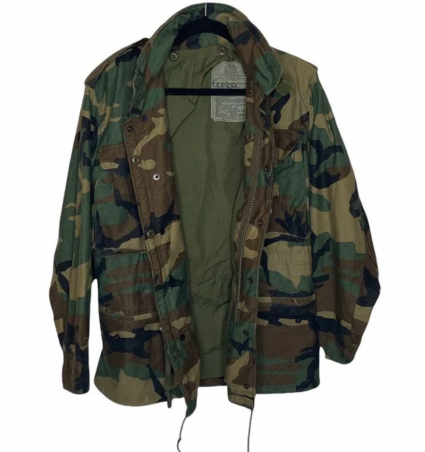 Vintage: Golden Mfg ☮︎︎ Military M65 Field Jacket ☮︎︎ Camoflague Original Issue Size XS - Image 7