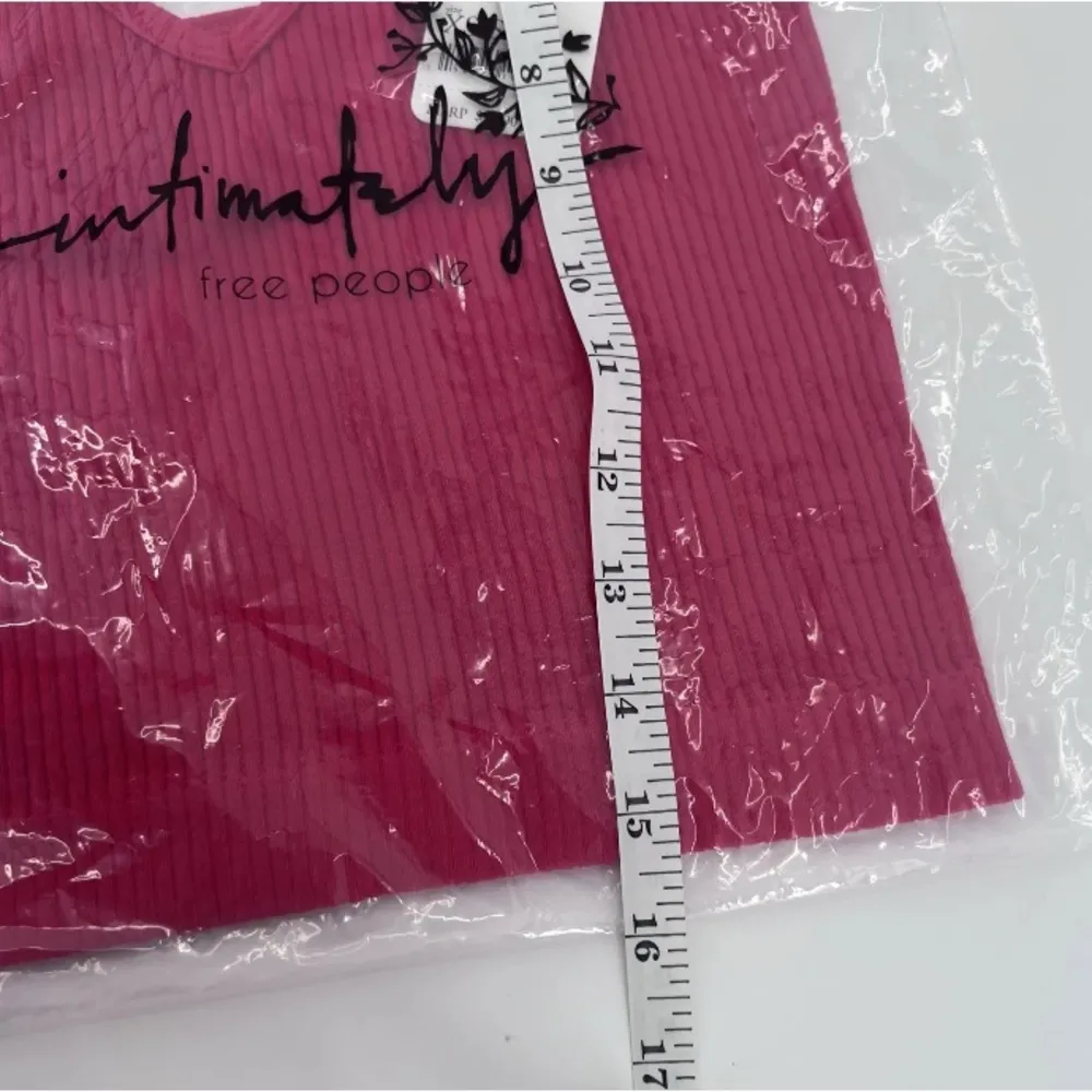 NWT Free People Solid Rib Brami Crop Top In Cherry XS/S - Image 6