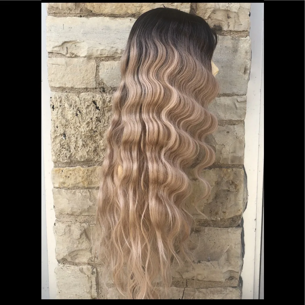 Hawaii Caribbean Soft Swisslace Wig Pink Ombré - Image 9