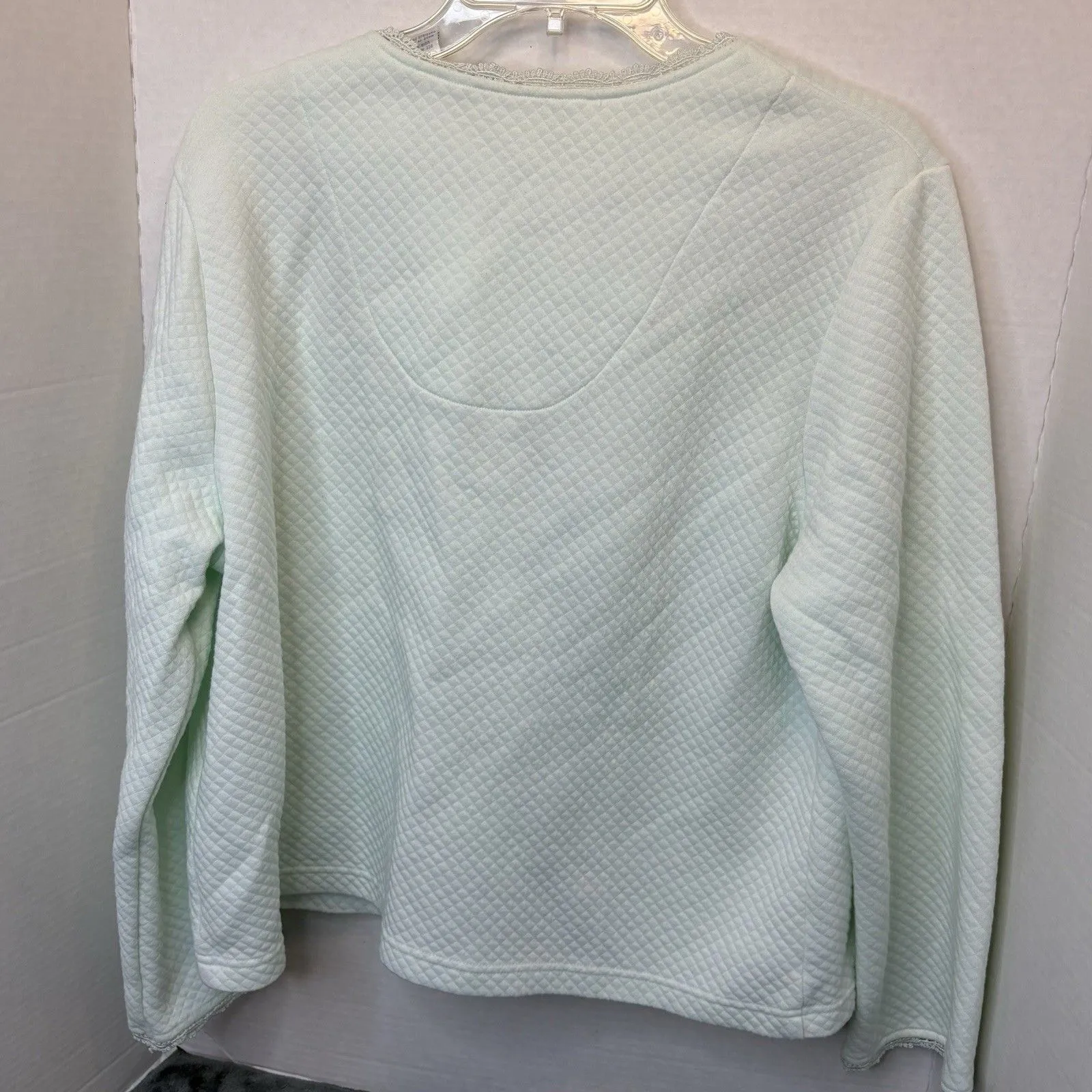 Vintage Jasmine Rose Quilted Bed Jacket Size XL Cottagecore Cozy Granny Style - Image 5