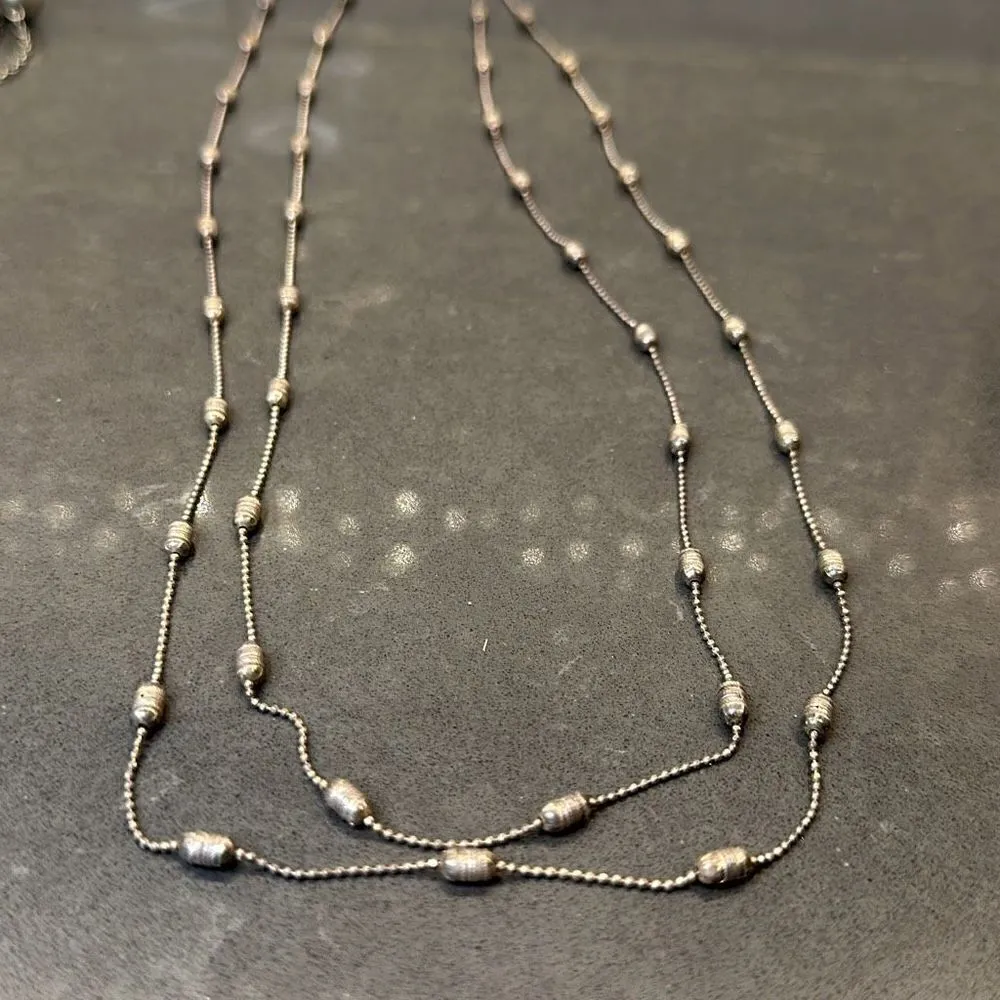 Fashion Jewelry Bundle/ 3 Silver Tone Necklaces Silver - Image 6