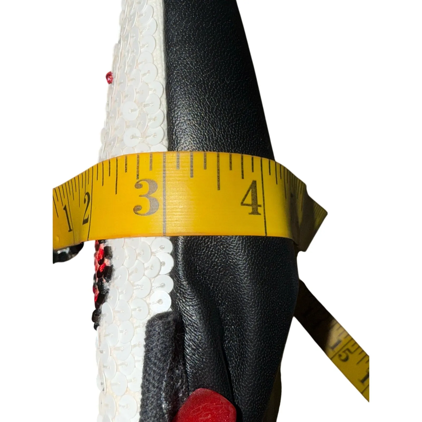 House of MUA MUA Sequin Clutch Wristlet Hand Embroidered Designer Italian Bag White - Image 8