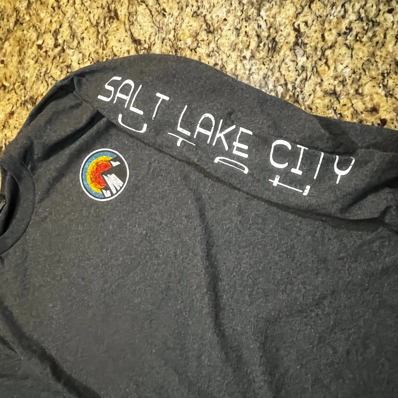 Utah Mountain Rainbow Long Sleeve Shirt Hiker Core Women Small Hiking Outdoors Gray - Image 6