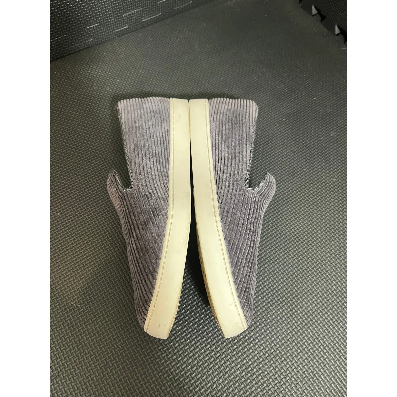 Birdies The Swift‎ Corduroy Ribbed Slip On Comfort Sneakers Charcoal Gray 8 - Image 3