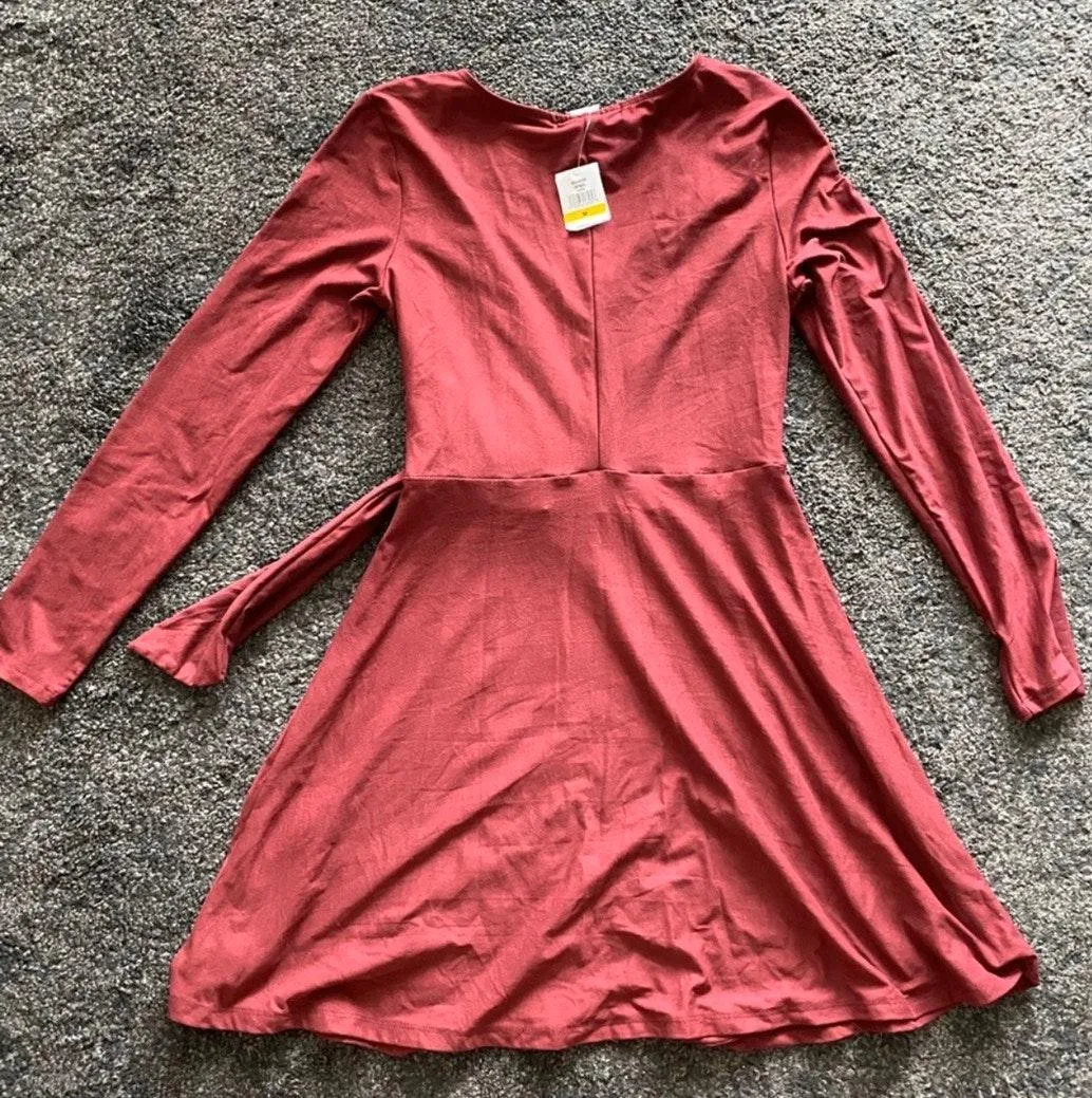 937  Planet Gold ring faux wrap dress - Image 4