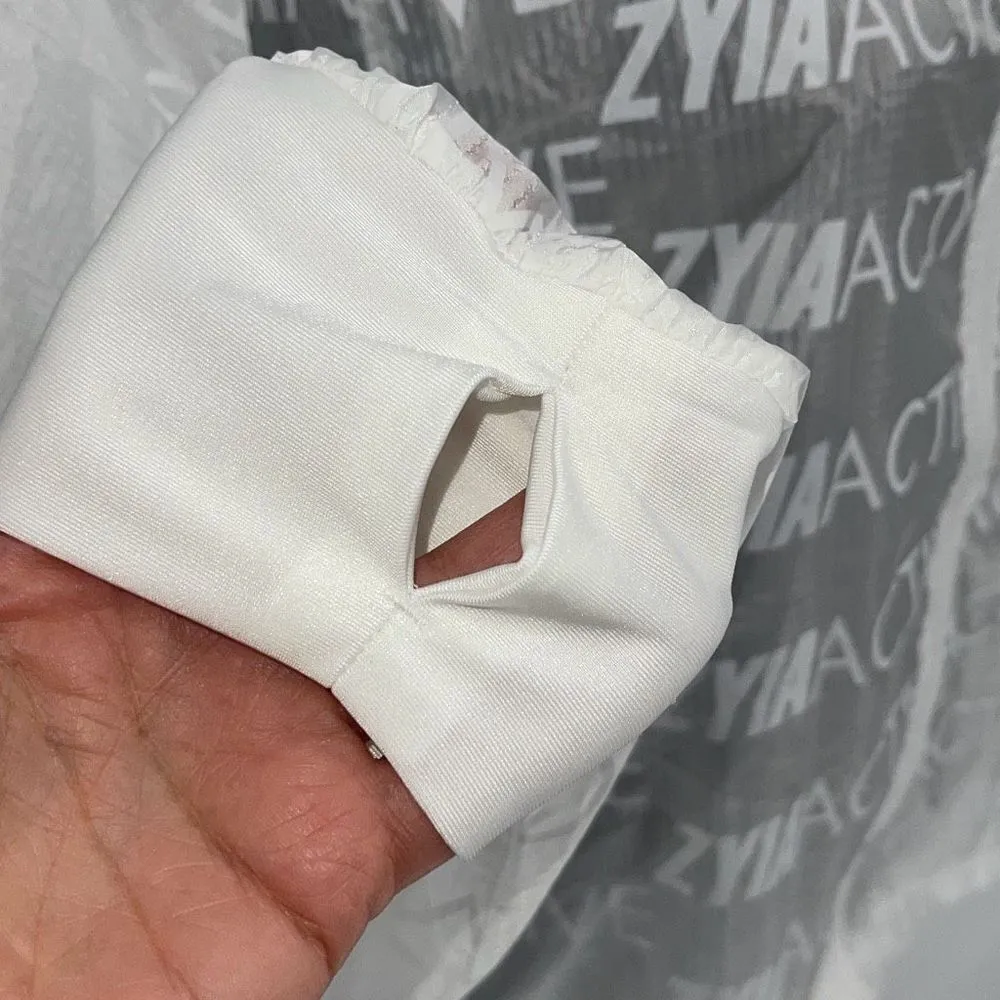 ZYIA Active‎ Womens Full Zip Packable Breeze Windbreaker Jacket White Medium NWT - Image 6