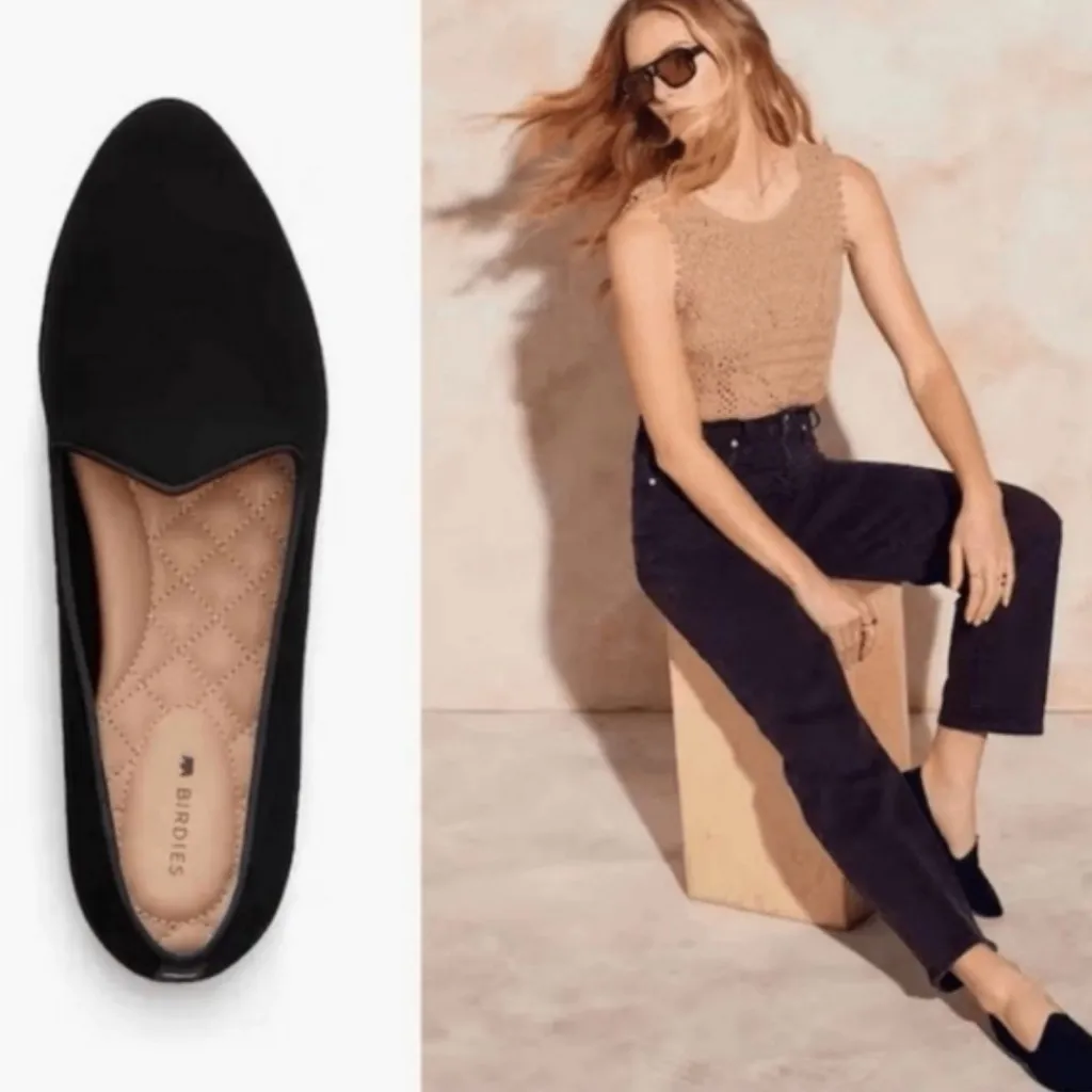 Birdies Heron flats Loafers Black Velvet Size 7.5 - Image 10