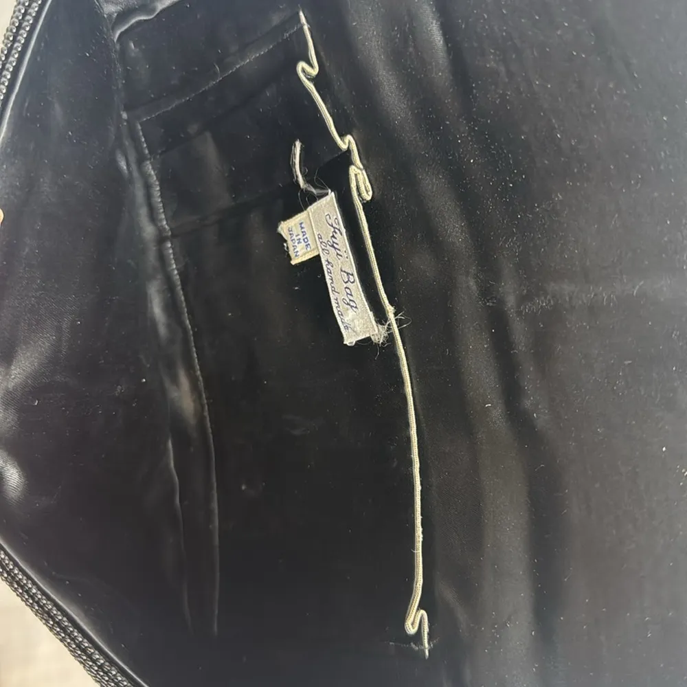 Vtg Fuji bag Elegant Black hand Beaded Clutch bag glam cute luxury - Image 8