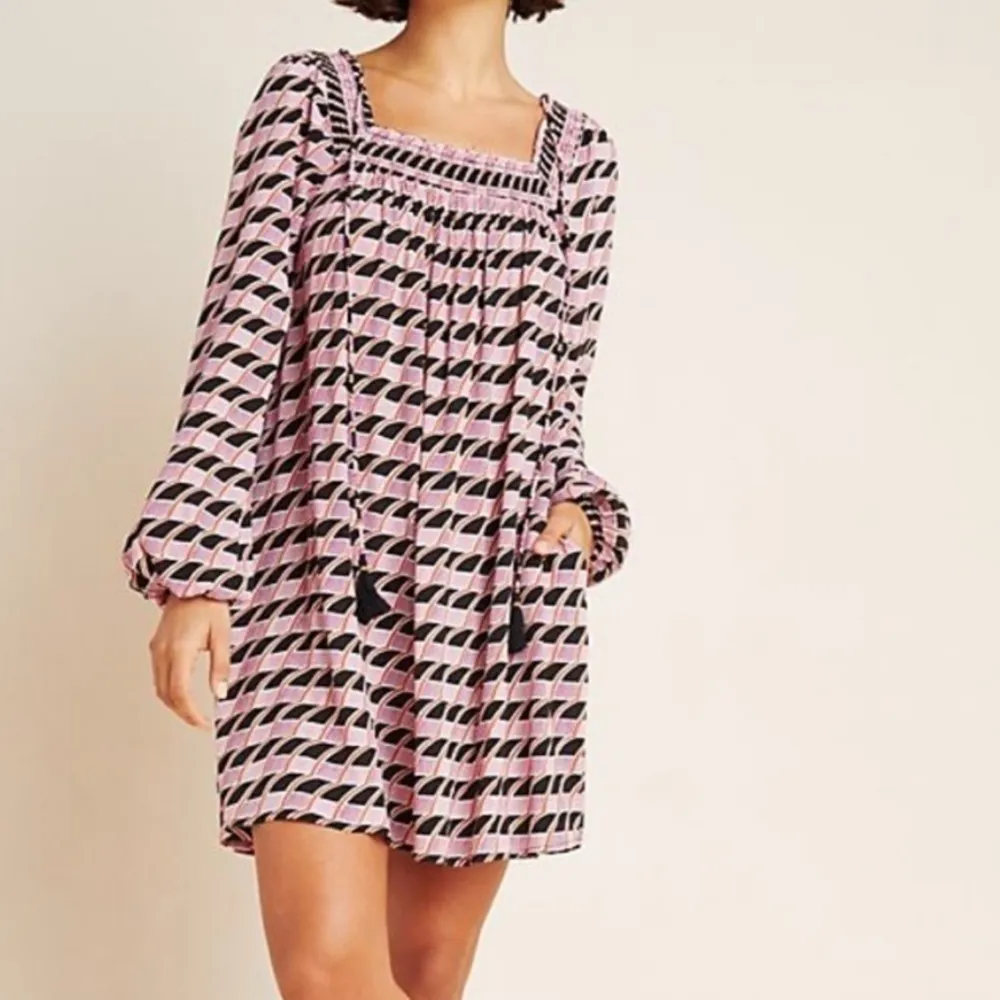 Maeve by Anthropologie Adrienne Tunic Dress in Pink Black Size Extra Small‎ - Image 3