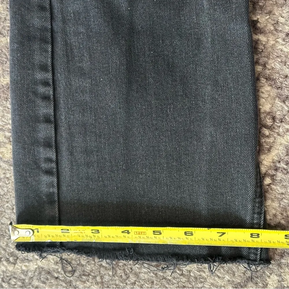 Free People Denim Women’s Size 26 Black Wash Rita Raw Edge Cropped Flare Jeans - Image 11