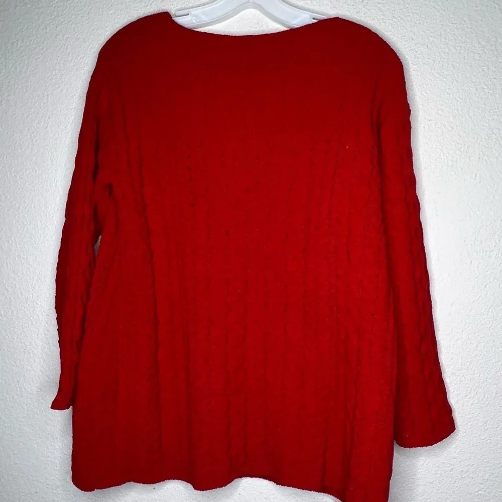 J. Jill Red Sweater - Image 4