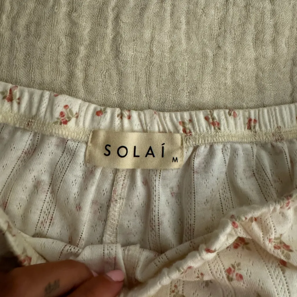 SOLAÍ The Label Floral Shorts Pink Size M - Image 2
