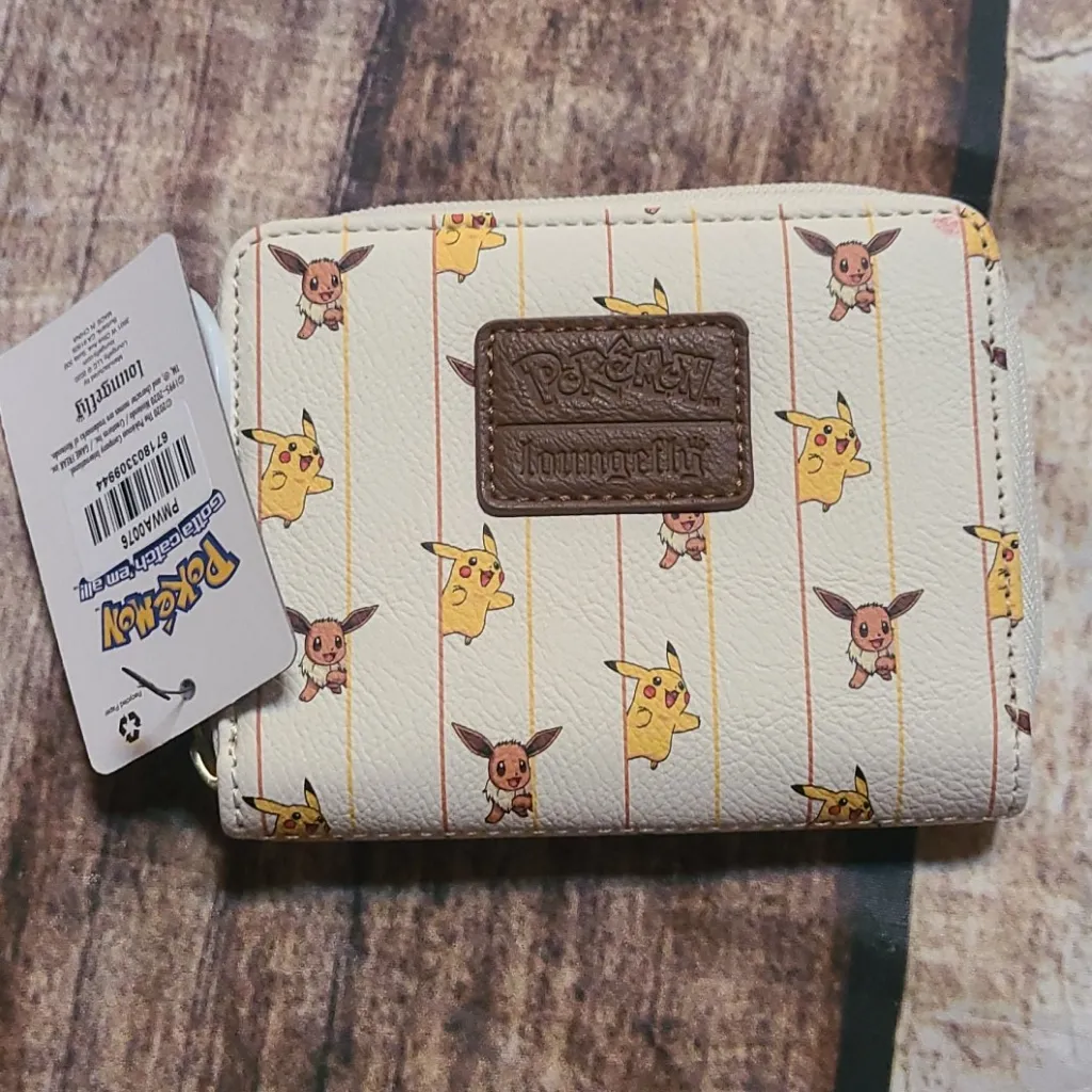 Loungefly Pokémon pikachu ever stripe mini backpack and wallet - Image 12