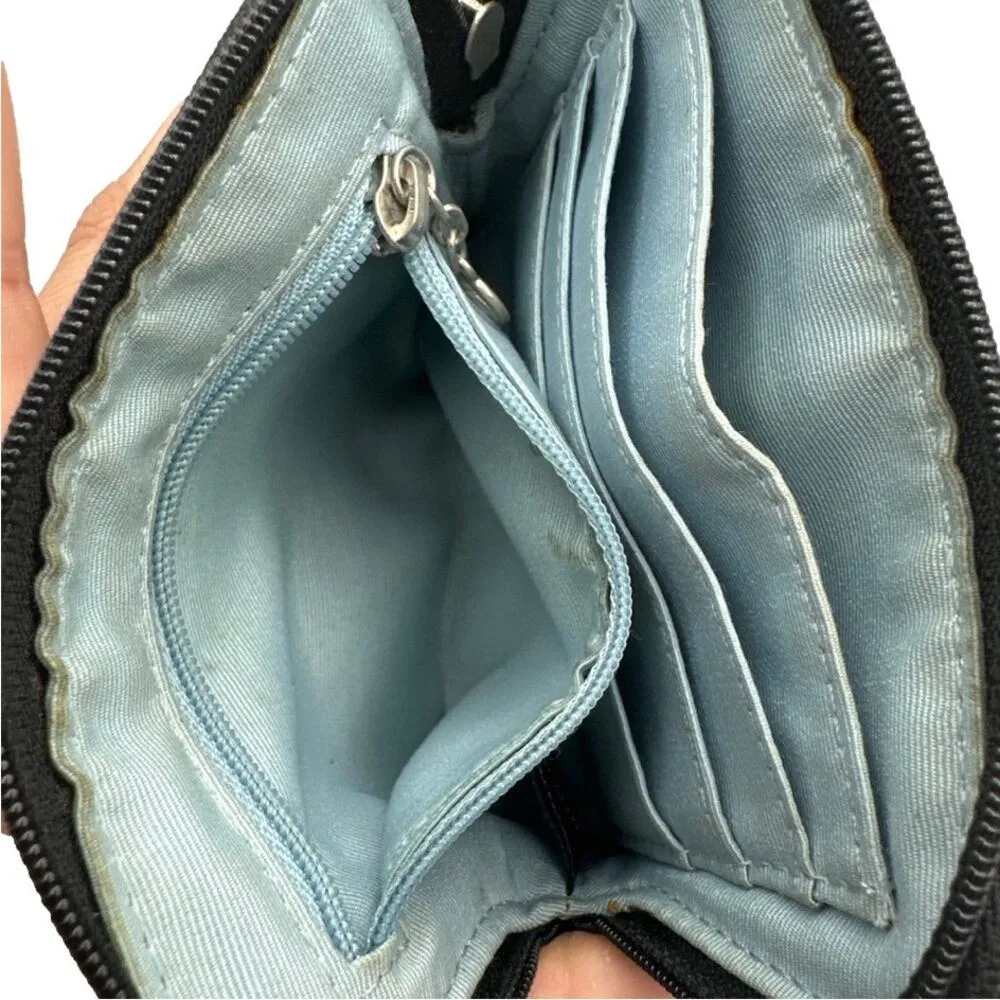 COACH Black and White Signature Coated Canvas Wristlet - Image 7