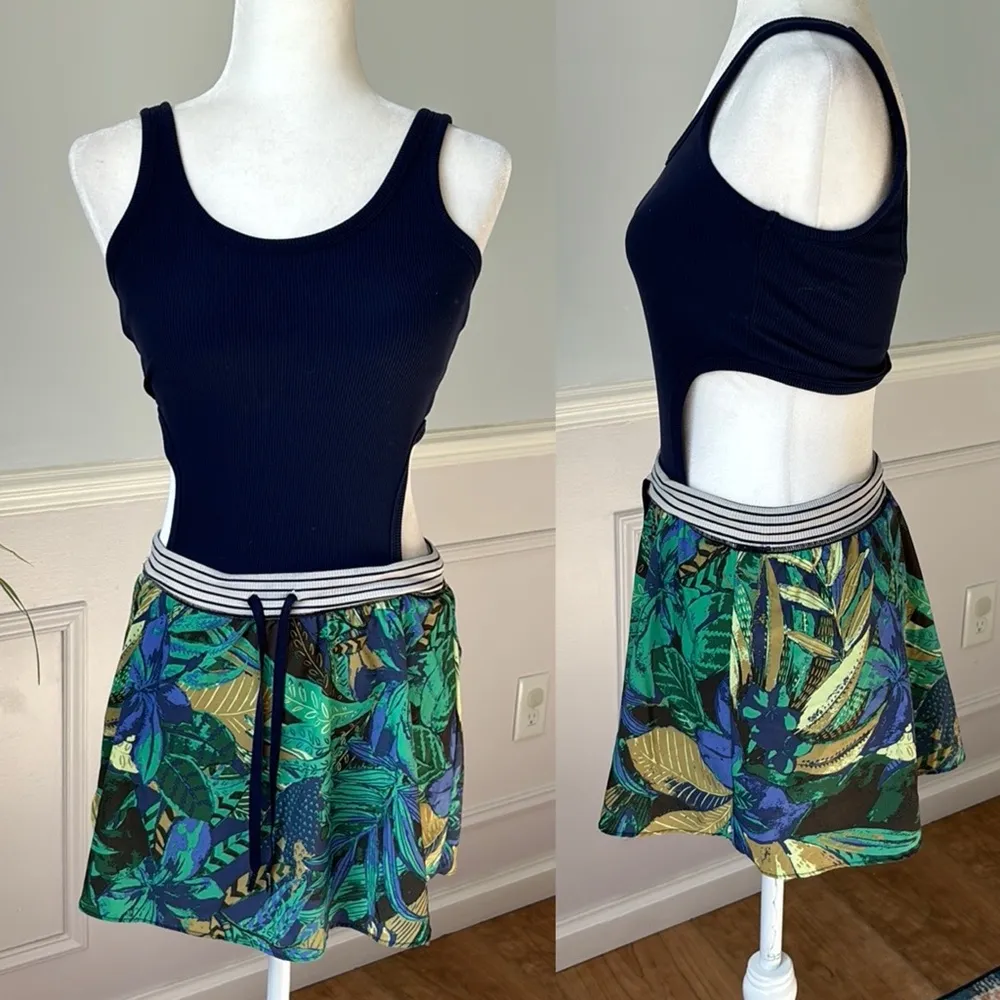 OFFLINE By Aerie Ribbed Cut Out Dress Romper Athleisure Athletic Size Small - Image 2