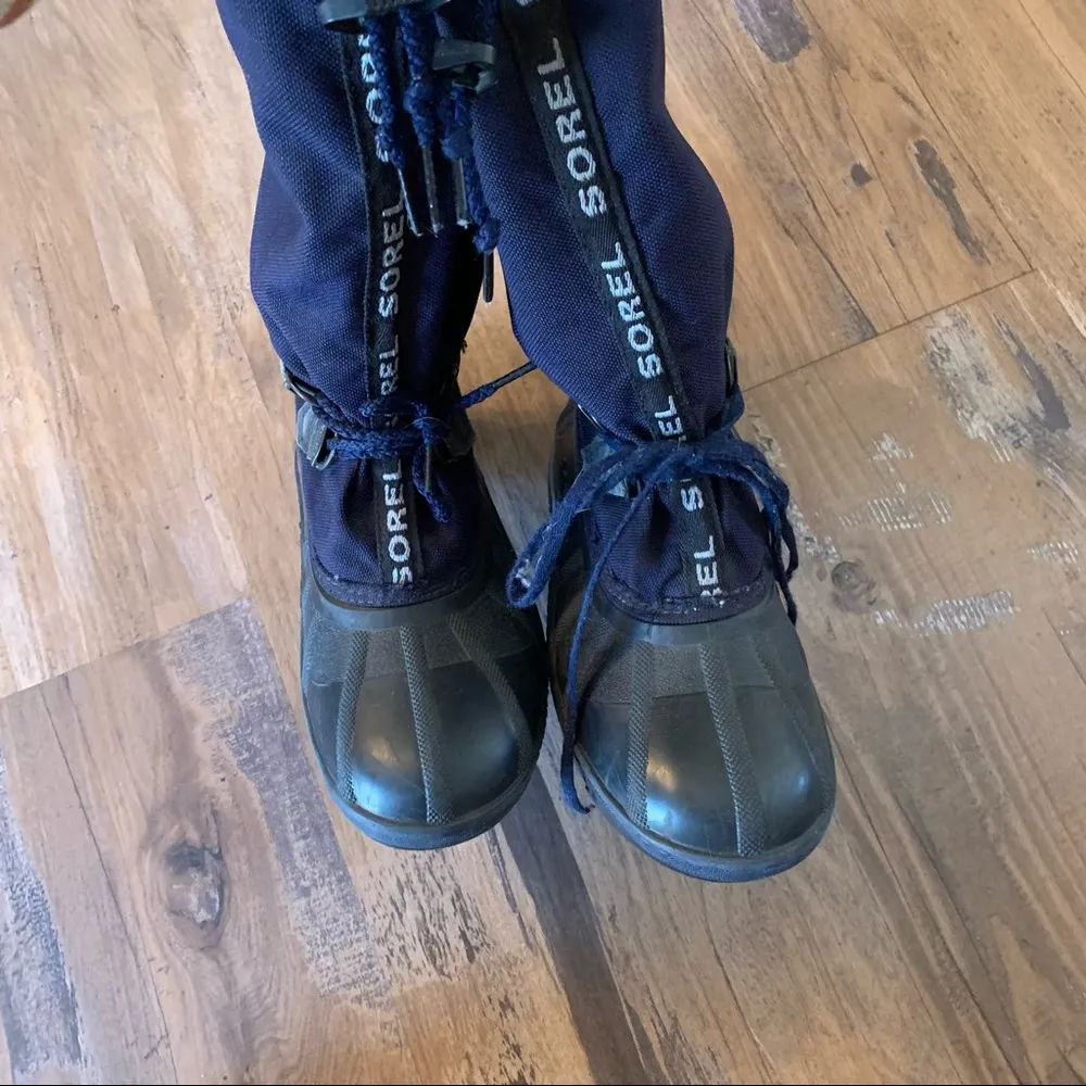 Sorel SnowLion Womens Size 5 Winter Snow Boots Blue Waterproof - Image 2