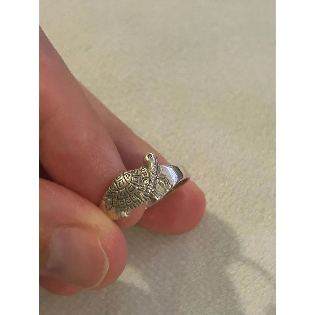 925 sterling silver ring band size 8.75 lot c15 turtle - Image 4