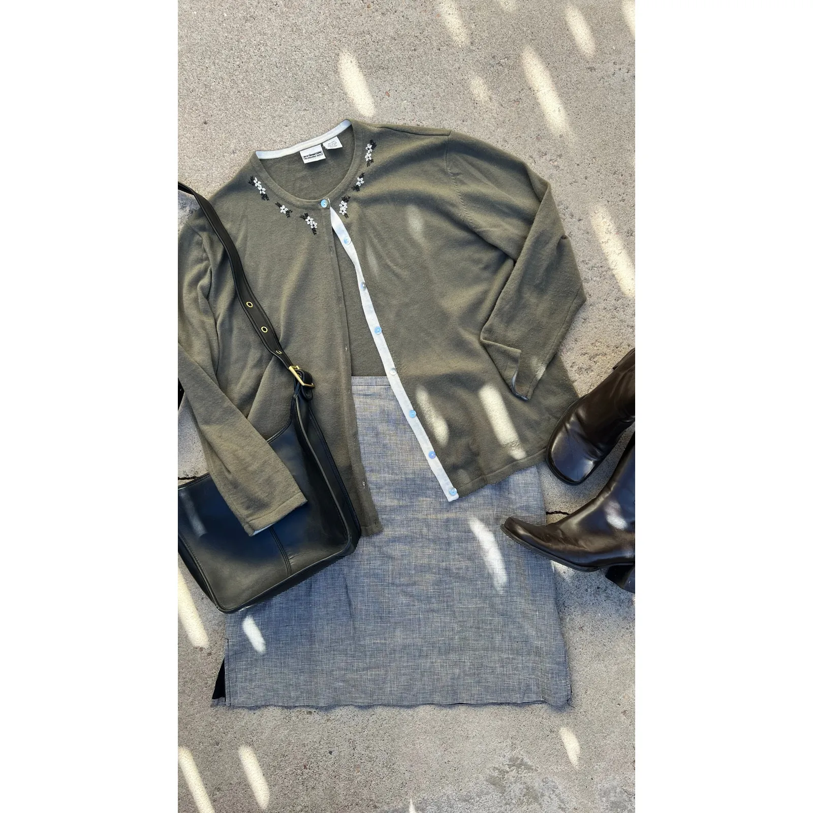 Vintage 90s Talbots Herringbone 100% Irish Linen Mini Skirt Size 12 - Image 8