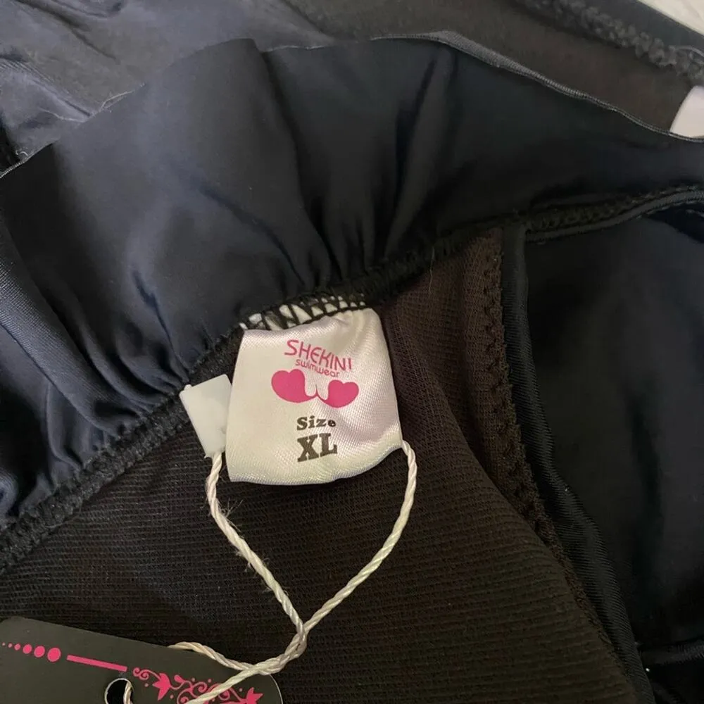 SHEKINI Ruffle Bikini Low Waisted Bikini SIZE XL NWT Black - Image 9