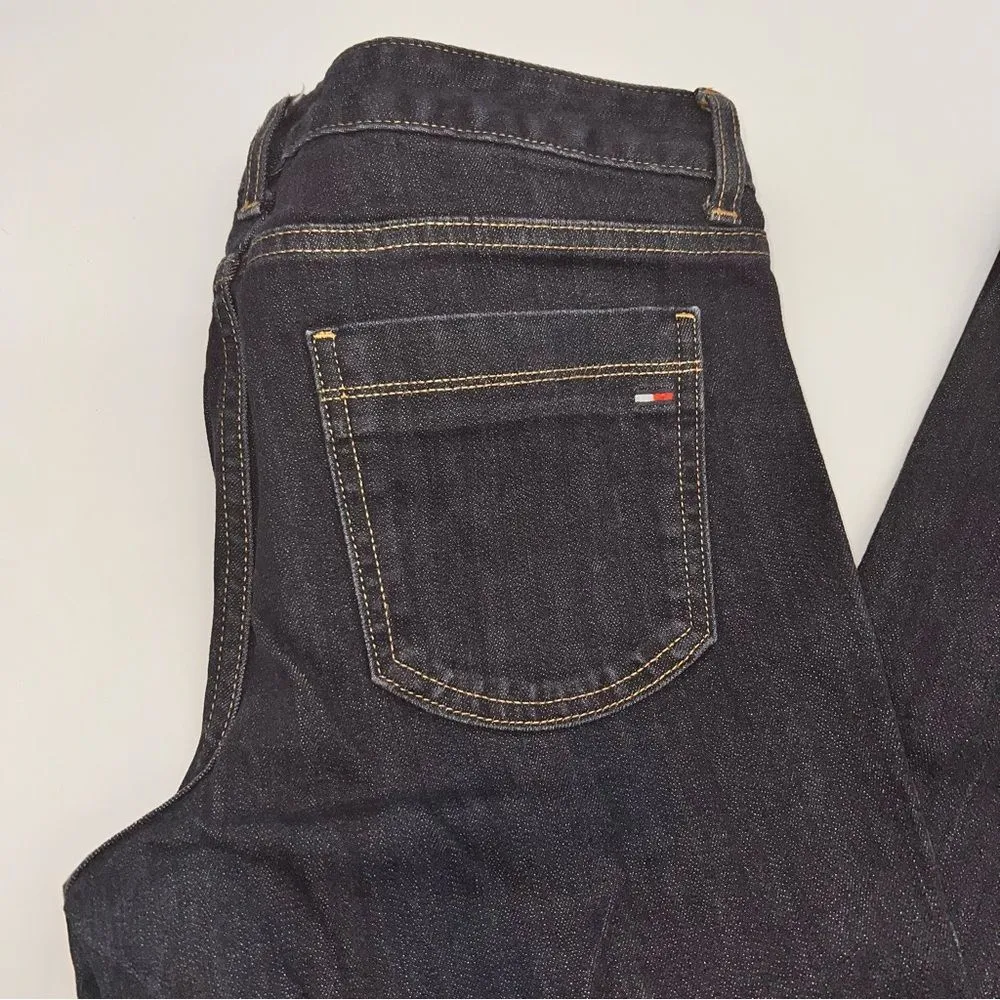 Tommy Hilfiger Classic Straight Dark Wash Mid Rise Women's Jeans-Size 10R - Image 6