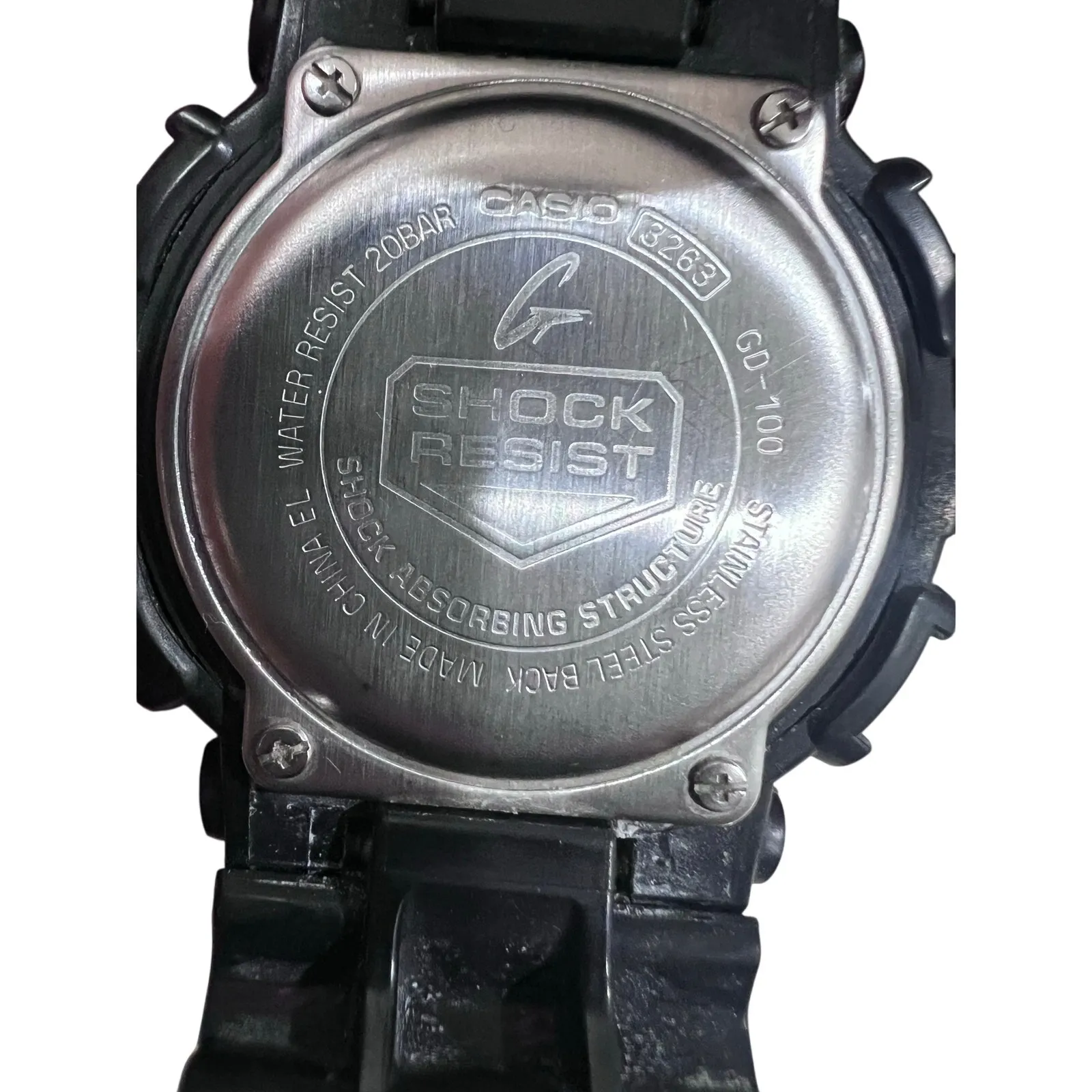 Casio G-Shock GD-100 Black Digital Watch 3263 Shock Resistant 20BAR Tested - Image 7