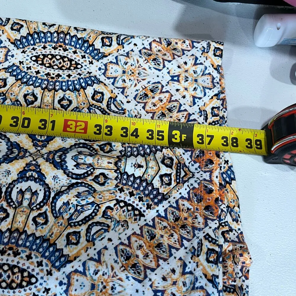 Cynthia Rowley Kaleidoscope Print Flip Waist Maxi Skirt Super Soft Womens Med - Image 6