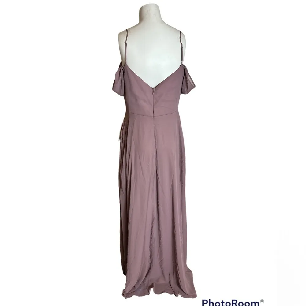 Birdy Grey | Birdy Grey DEVIN Dark Mauve Bridesmaid Dress - Image 4
