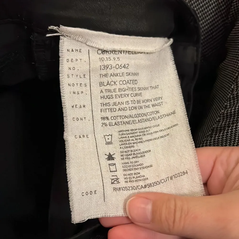 Current/Elliott Current Elliot black coat jeans 25 - Image 8