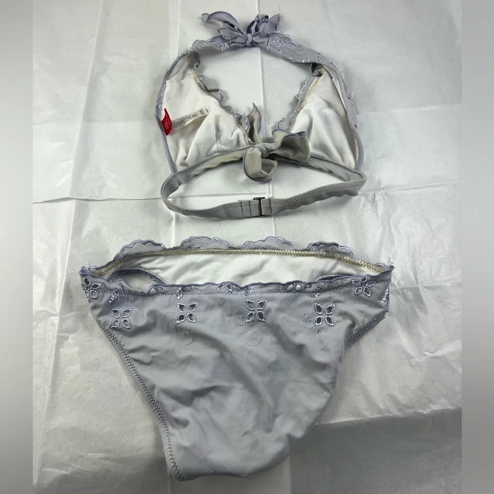 Hot kiss small purple frilly 2 piece bikini - Image 2