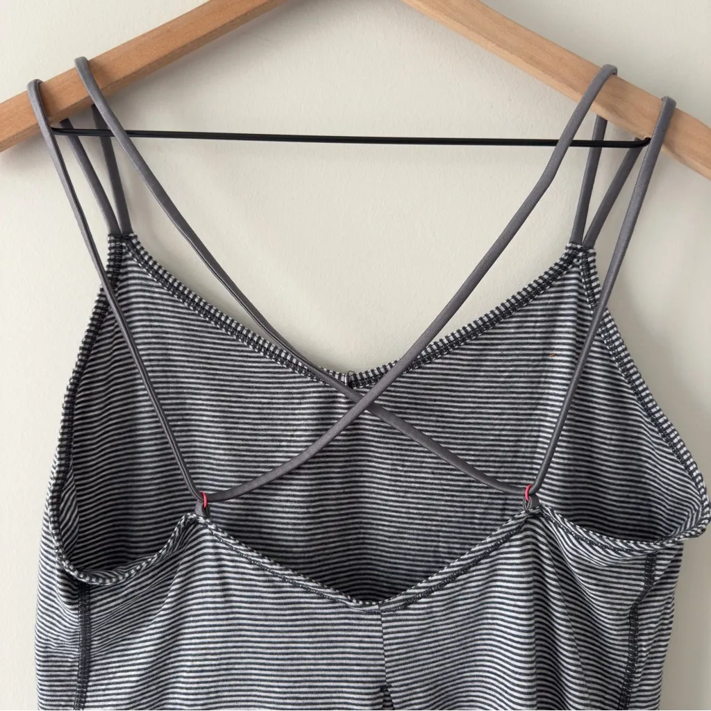 Lululemon Breezy Tank Divided Stripe Heathered Light Grey Heathered Dark Slate - Image 6