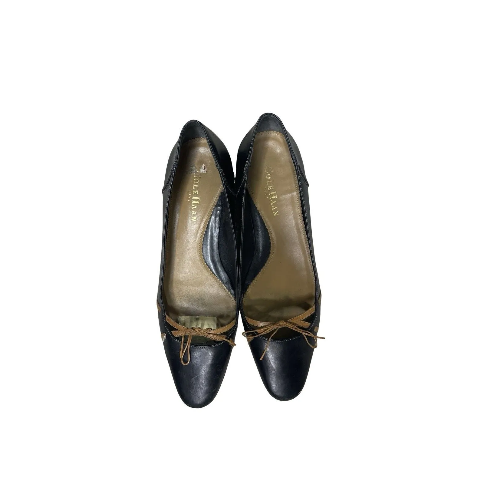 Cole Hann Women Shoes Kitten Heel Fall Autumn Bow size 7.5 Black - Image 10