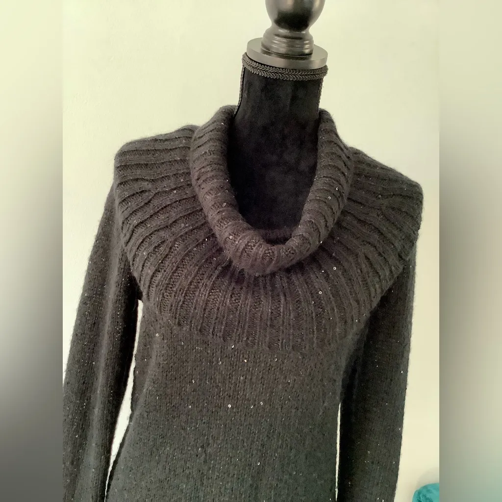 Sequined sweater with removable collar ⭐️⭐️⭐️ Black Size M - Image 3