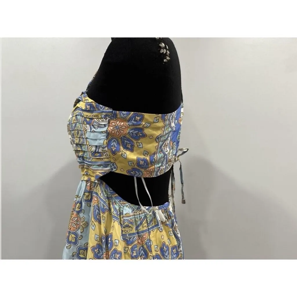 Yumi Kim Corinne Maxi Dress Aqua Paisley Medium M - Image 3