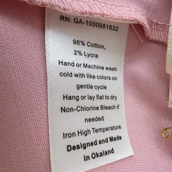 Taylor J Cotton Culotte Pants Pink Elastic‎ Waist Wide Leg S NWT - Image 6