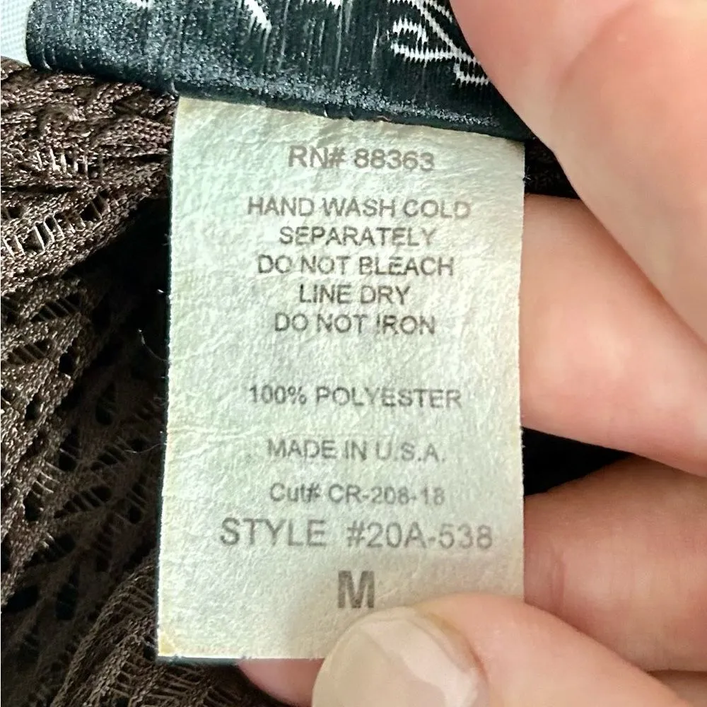 Brown Mesh Swim Coverup Dress size Medium by Jordan Taylor - Image 7