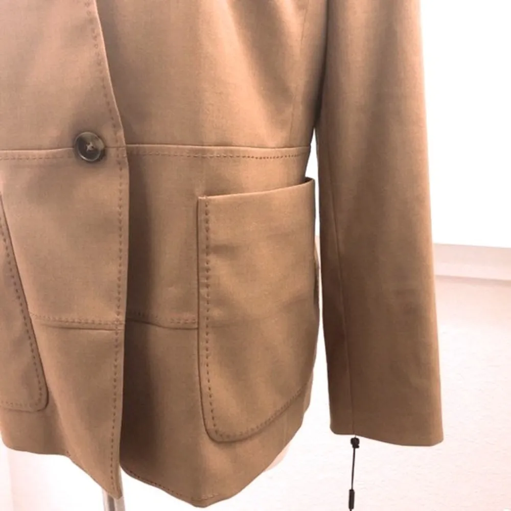 Donna Karan Collarless One-Button Suit Blazer, Autumn Breeze Size 14 New w/Tag - Image 8