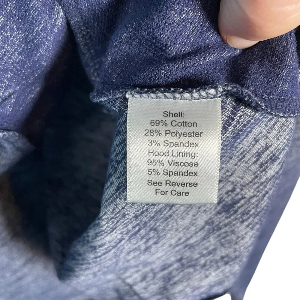 Vera Bradley Lace Up Floral Contrast Hoodie in Navy Multi Size M - Image 4