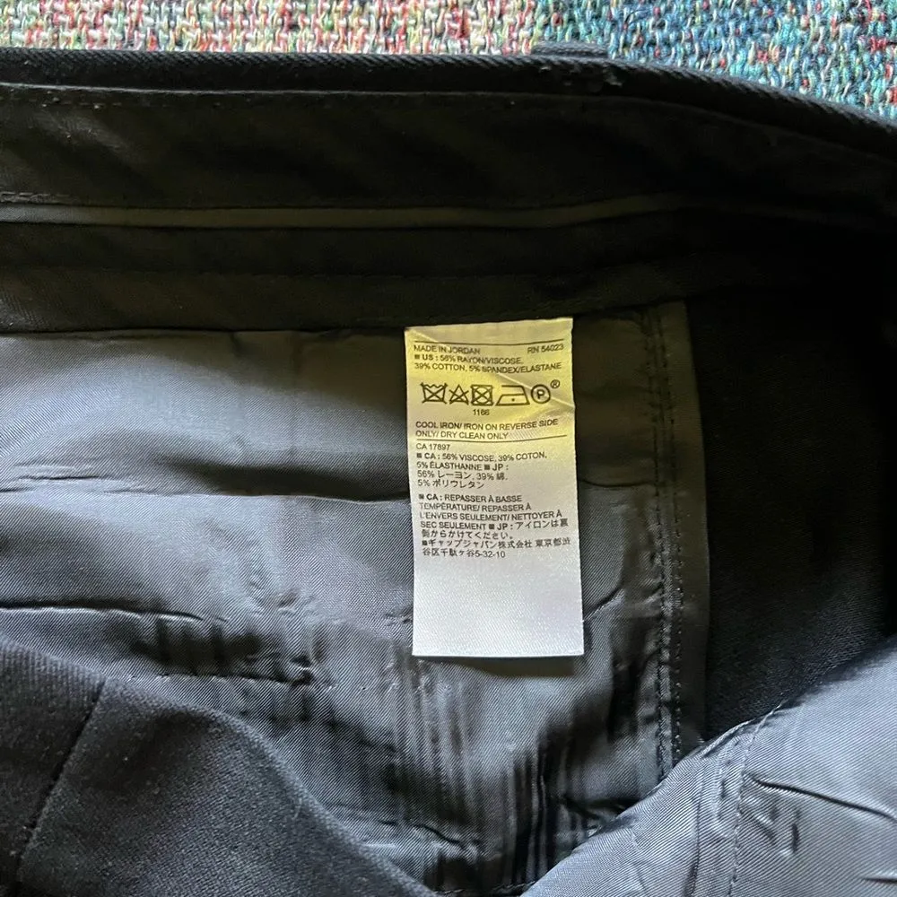 Banana Republic Black Ankle Pants Cropped Sloan Fit Trousers Capri Formal SZ 0P - Image 12