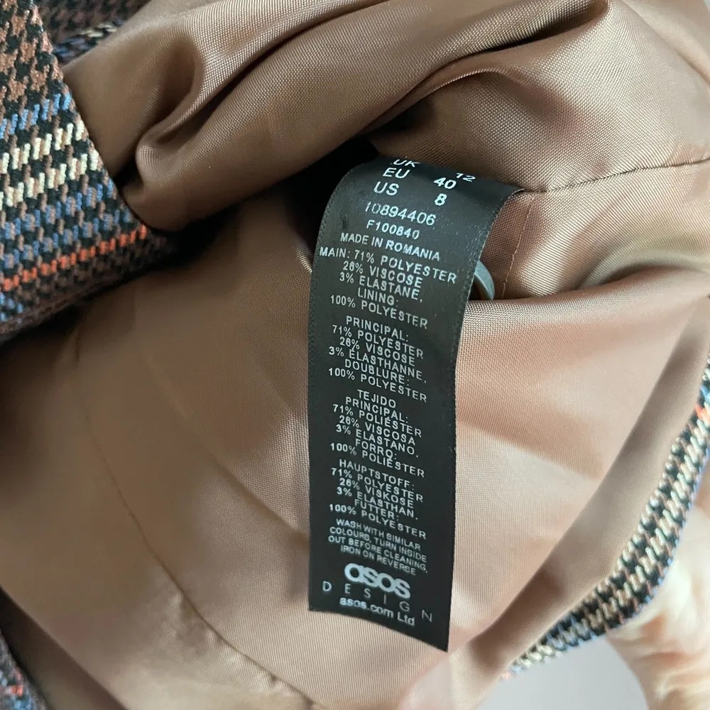 ASOS DESIGN double breasted suit blazer in bold plaid - Image 3