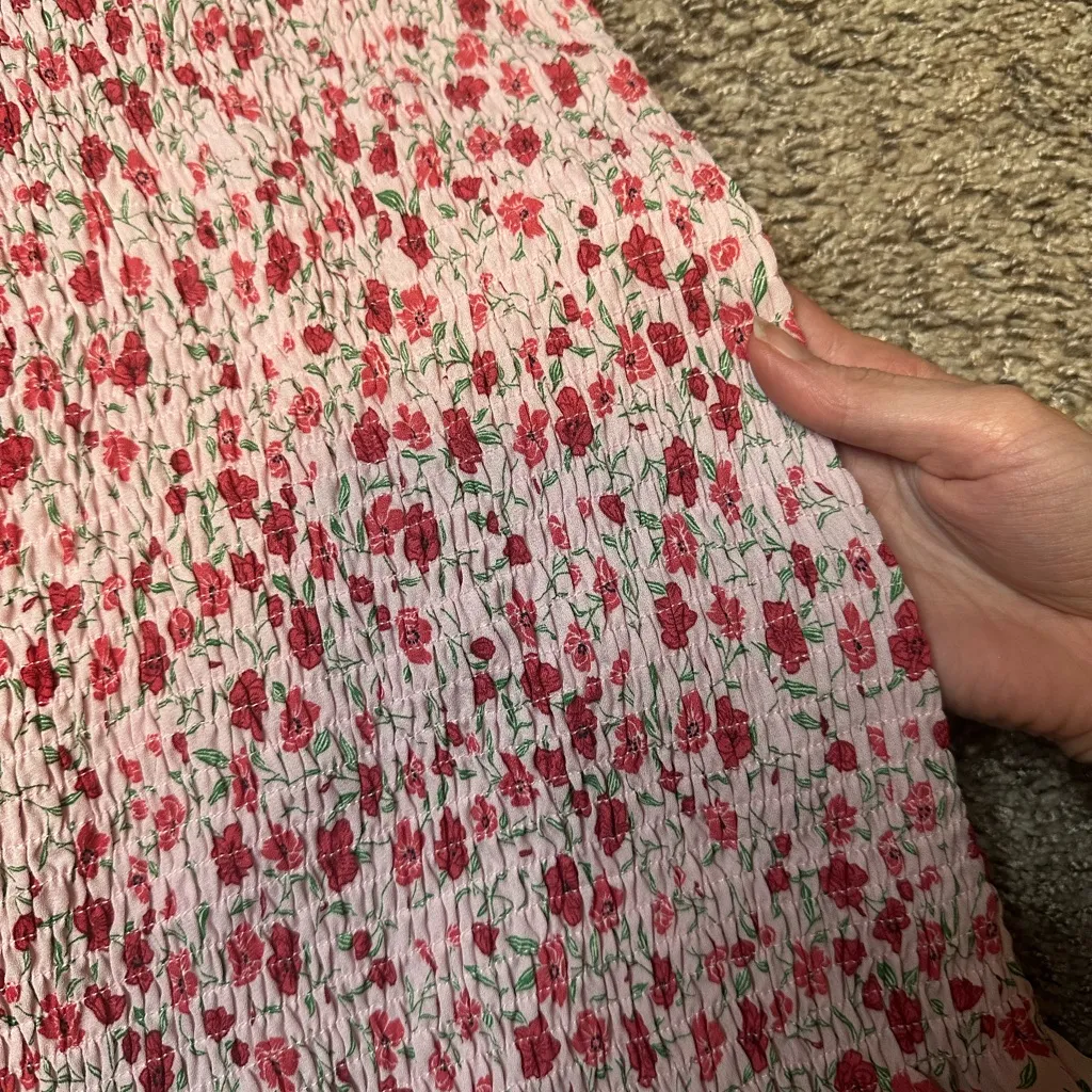 Timing Off-Shoulder Red and Pink Mini Dress - Image 2